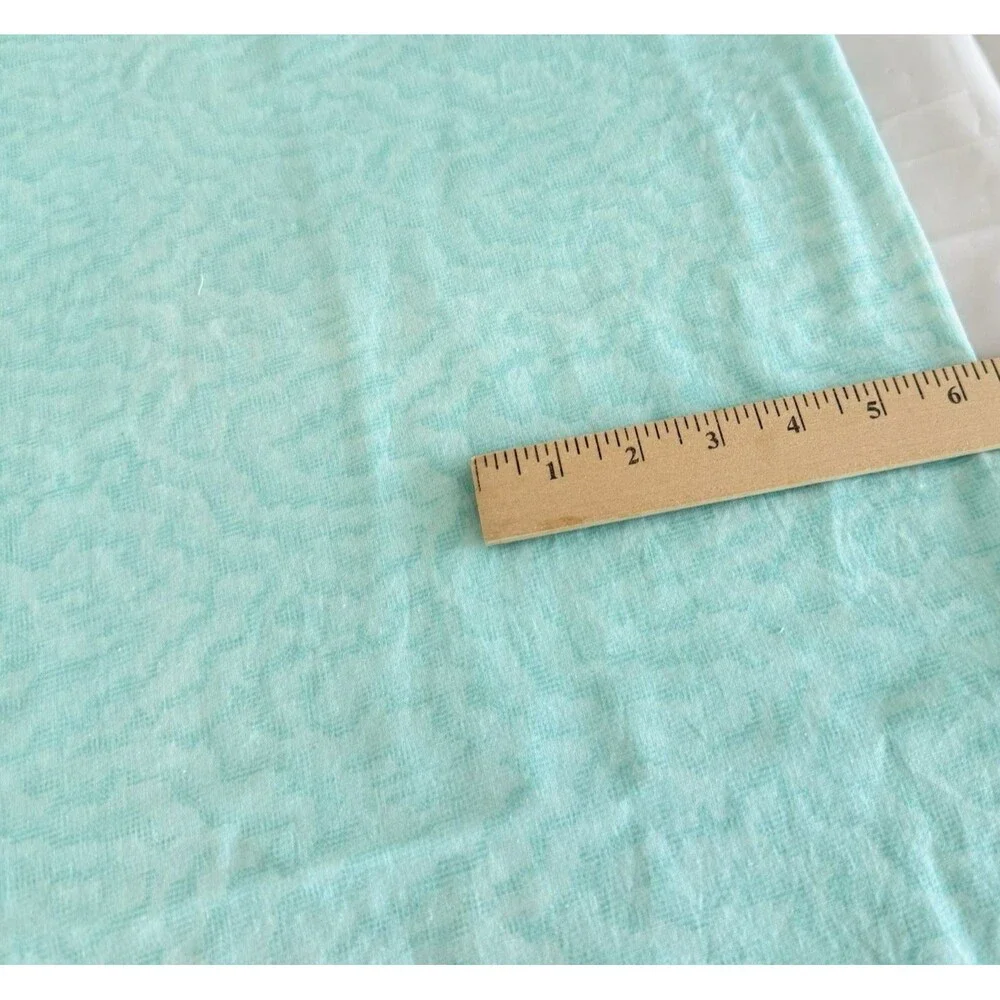 Aqua Tone on Tone Swirl Clouds Quilt Fabric Blender 100% Cotton Remnant 48 x 39W